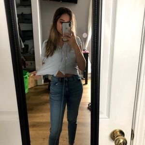 Forever 21 Button up crop top